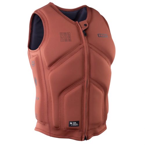 Gilet Ion Collision Core Front Zip Sunbaked-maroon Front