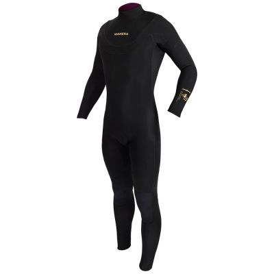 Combinaison 4/3mm Manera Seafarer U-Zip 2027 Black Front