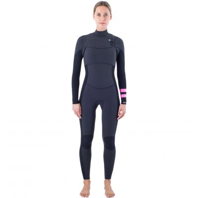 Combinaison girl 5/3mm Hurley Plus 2025 Black/graphite Front