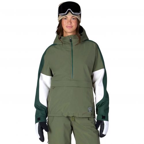 Veste girl 686 Outline Shell 2027 fatigue green face